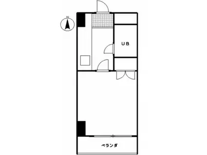 サンマリービル(1K/3階)の間取り写真