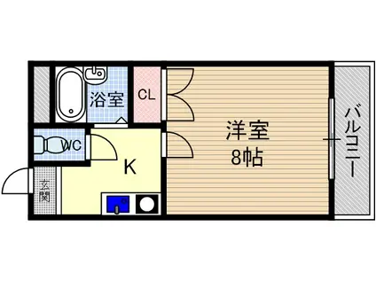 本町8番館(1K/2階)の間取り写真