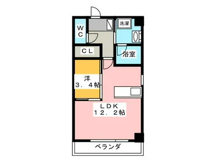 N-GLANZ(1LDK/7階)の間取り写真