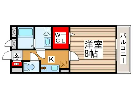 FOREST WIND(1K/2階)の間取り写真