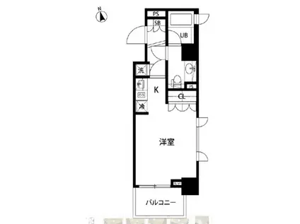 CENTRAL GINNZA(1K/4階)の間取り写真
