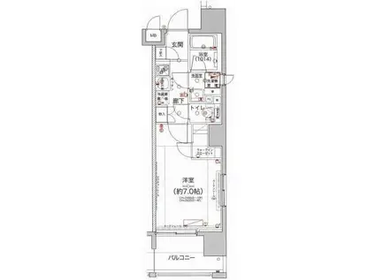 LE A横濱関内一番館(1K/6階)の間取り写真