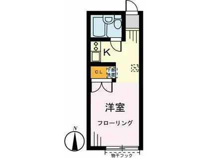 ベルハウス(1K/1階)の間取り写真