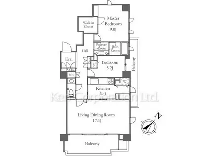 パークハウス多摩川南四番館(2LDK/2階)の間取り写真