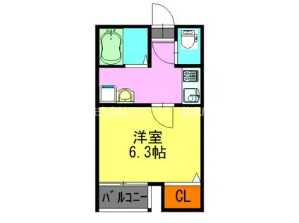 ルミエール大巌寺(1K/2階)の間取り写真