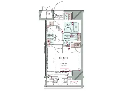 コンシェリア横濱関内(1K/10階)の間取り写真