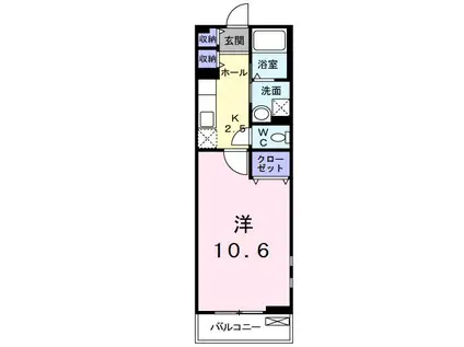 SUNNY.STM(1K/2階)の間取り写真