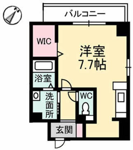 アブニール(ワンルーム/2階)の間取り写真