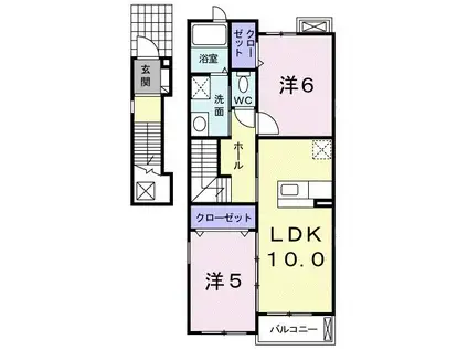 サンベリーズ(2LDK/2階)の間取り写真