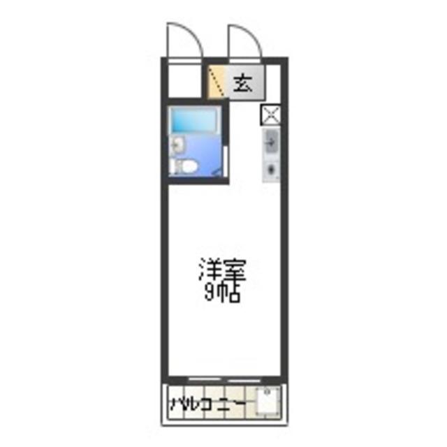 グリーンハイツ(ワンルーム/2階)の間取り写真