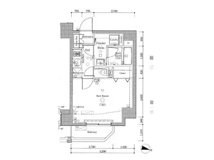 グラントゥルース本郷(1K/9階)の間取り写真