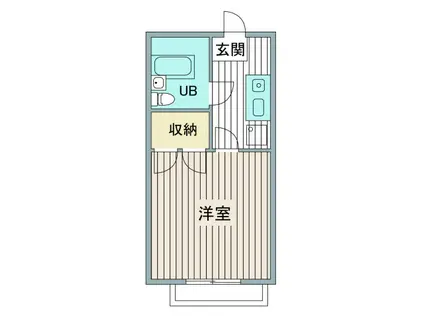 サニーハイツ(1K/1階)の間取り写真