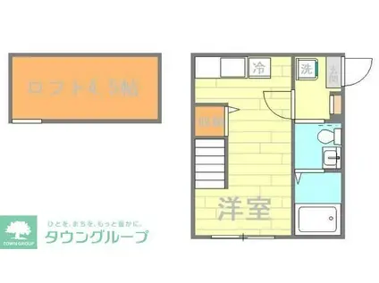 カーサ・レガーロ(ワンルーム/2階)の間取り写真