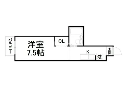 大杉ビル(1K/4階)の間取り写真