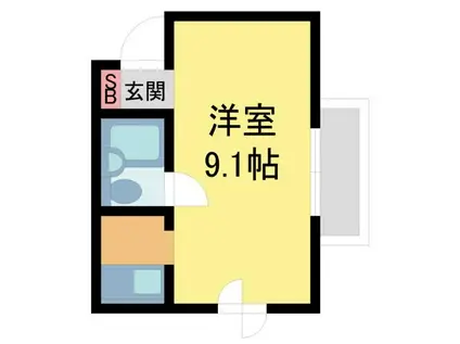 ダイドーメゾン西宮北口(ワンルーム/3階)の間取り写真