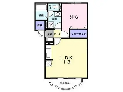 メゾン SAKURAII(1LDK/2階)の間取り写真