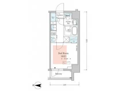 アーバネックス南品川II(1K/4階)の間取り写真
