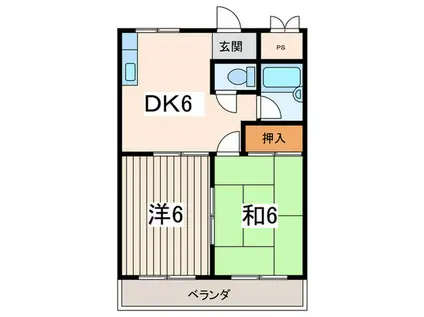 ルーラルパーク(2DK/3階)の間取り写真