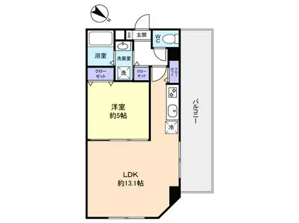 CONNECT PARK HILLS 八千代台(1LDK/7階)の間取り写真