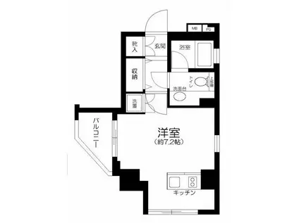 アクロス文京(ワンルーム/11階)の間取り写真