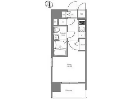 エスリード新梅田ノースポイント(1K/3階)の間取り写真