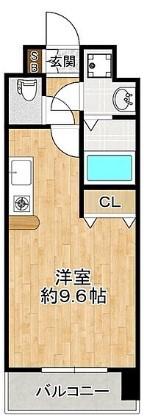 エクセレント上新16(ワンルーム/10階)の間取り写真