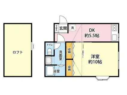 サンライズ成瀬(1DK/2階)の間取り写真