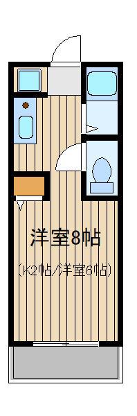パークコーポ(ワンルーム/1階)の間取り写真