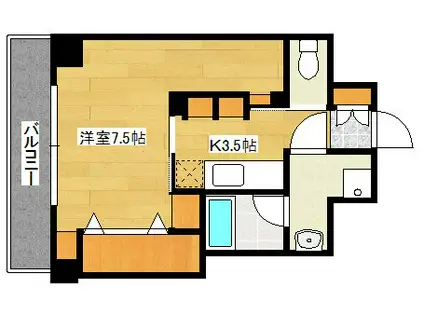 CASA EN II(1K/11階)の間取り写真