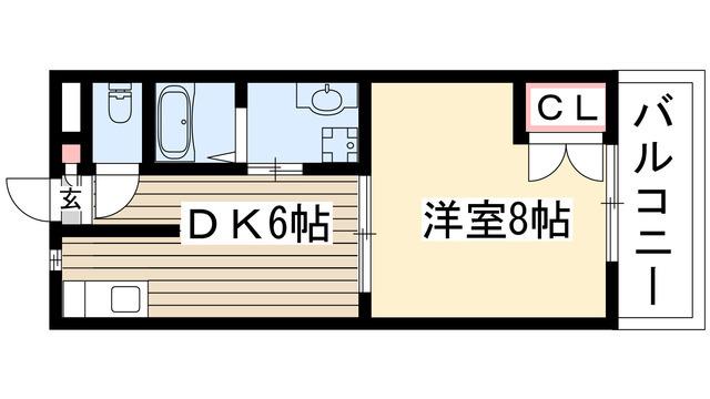 HILLLOCK167(1DK/3階)の間取り写真