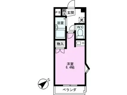 池田マンション(ワンルーム/2階)の間取り写真