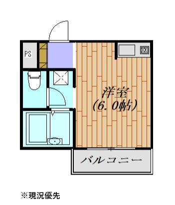 コンフォール小机B棟(ワンルーム/1階)の間取り写真
