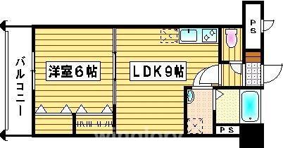 ロイヤル神屋(1LDK/2階)の間取り写真