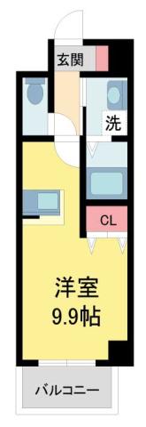 キセラ川西壱番館(1K/7階)の間取り写真