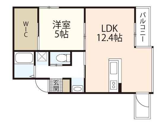 LAND東雲本町(1LDK/3階)の間取り写真