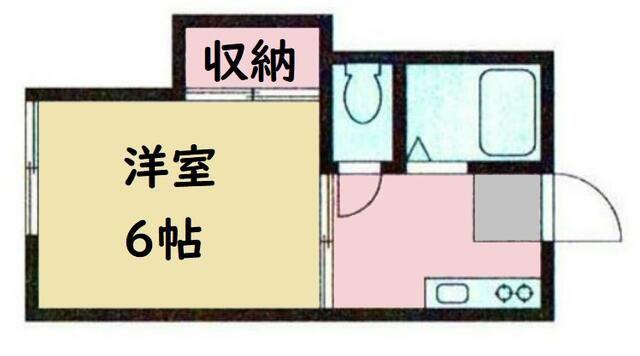 英ハイツ(1K/1階)の間取り写真