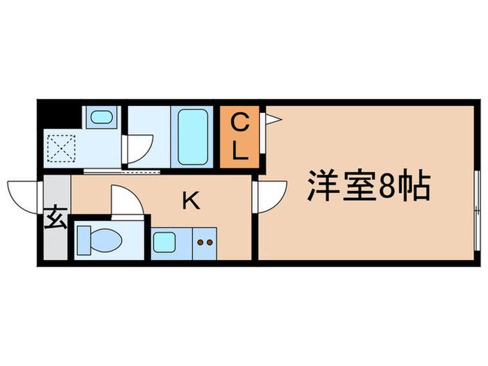 ソラーナ金町(1K/2階)の間取り写真