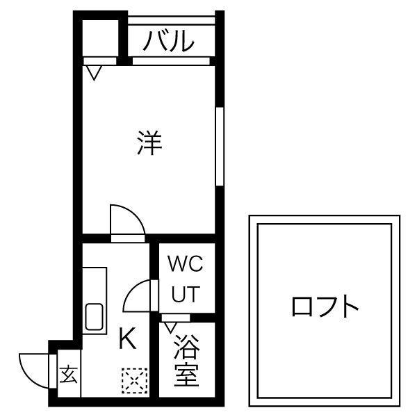 ASTRAL II(1K/2階)の間取り写真