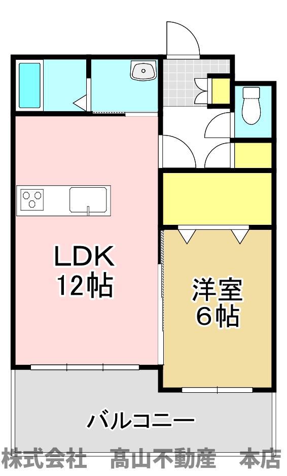 PHOENIX福津BAYSIDE(1LDK/2階)の間取り写真