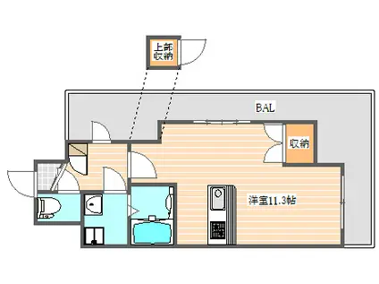 NO70 HARBOR サウス TOWER(ワンルーム/19階)の間取り写真