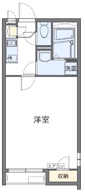 クレイノ石橋(1K/1階)の間取り写真