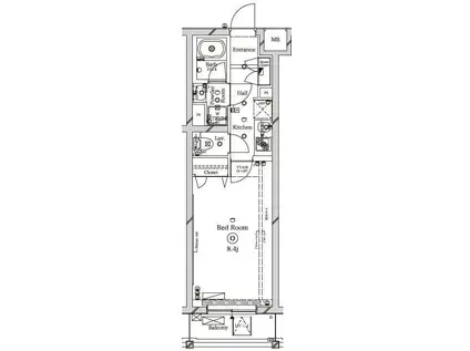 ラフィスタ東武練馬(1K/3階)の間取り写真