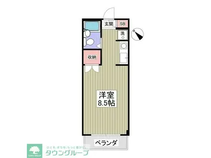 レーベンハウス大泉(ワンルーム/4階)の間取り写真