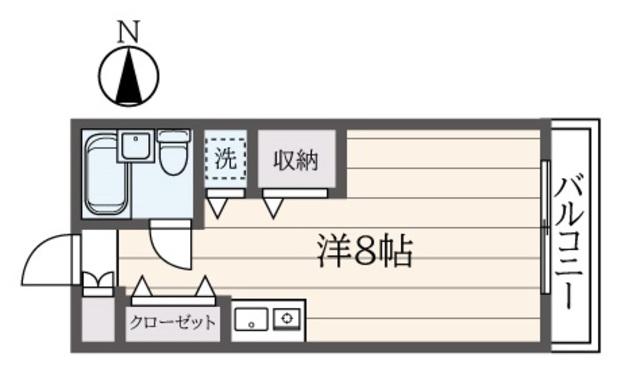 セゾンハイツ(ワンルーム/1階)の間取り写真