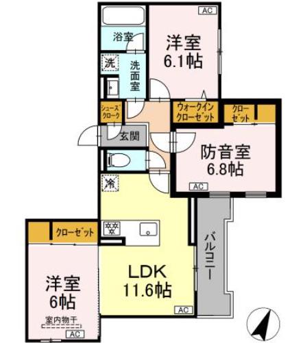 ＪＲ南武線 武蔵新城駅 徒歩18分 3階建 新築(3LDK/3階)の間取り写真
