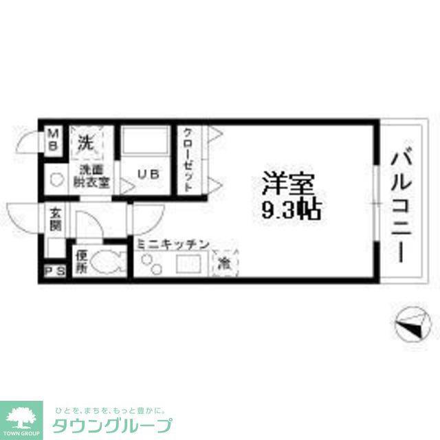 シャルマンS(ワンルーム/1階)の間取り写真