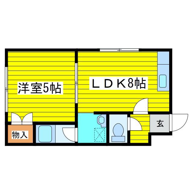 ビッグバーンズマンションN19(1LDK/3階)の間取り写真