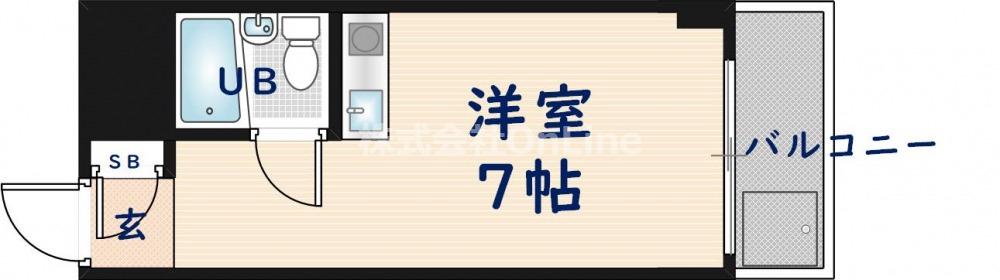 プレアール上小阪(ワンルーム/4階)の間取り写真
