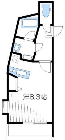 スターダスト新百合(ワンルーム/2階)の間取り写真