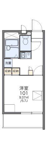レオパレス月隈南(1K/1階)の間取り写真